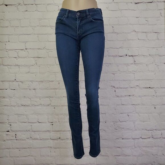 TORY burch blue denim skinny jeans 27 - Picture 1 of 5